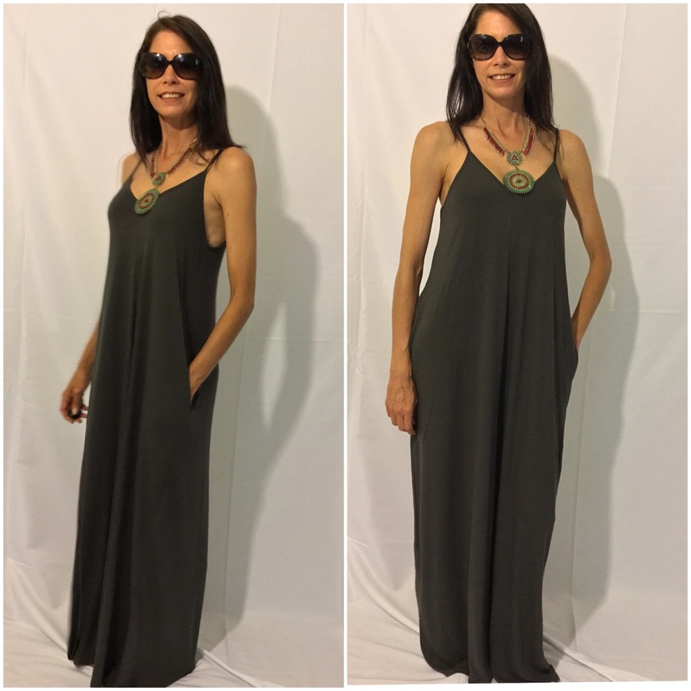Ash Grey Maxi Dress - Picture 2 of 2